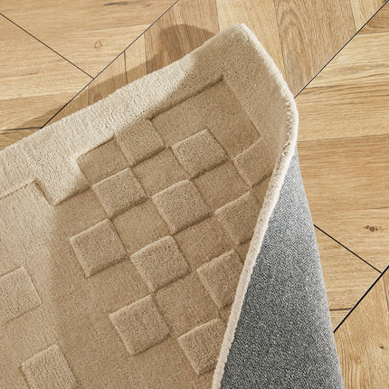 Concept Looms Priory Taupe Squares Rug in 4 Sizes – view 6