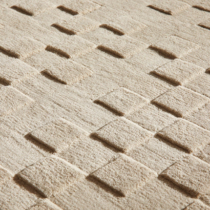 Concept Looms Priory Taupe Squares Rug in 4 Sizes – view 7
