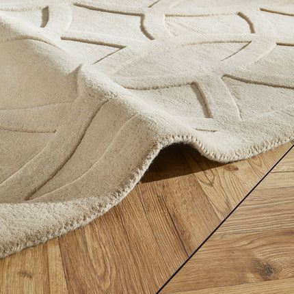 Concept Looms Priory Taupe Circles Rug in 4 Sizes – view 4