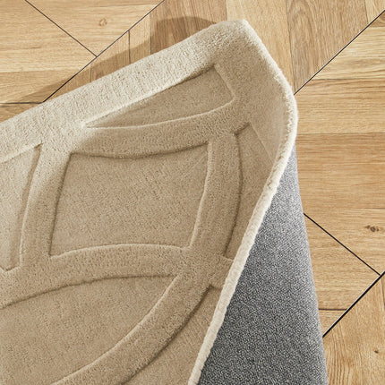 Concept Looms Priory Taupe Circles Rug in 4 Sizes – view 6