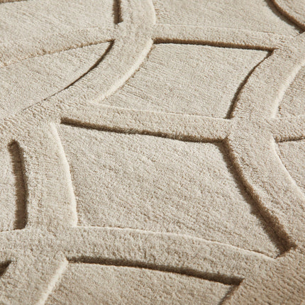 Concept Looms Priory Taupe Circles Rug in 4 Sizes – view 7