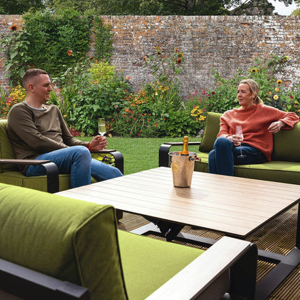 Stone Garden 5 Piece Deep Seating Patio Set in Green – view 4