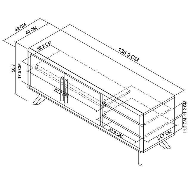 Bentley Designs Kristen Light Oak Entertainment Unit for TV's up to 55" – view 2