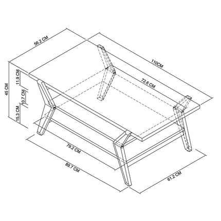 Bentley Designs Kristen Light Oak Coffee Table – view 2