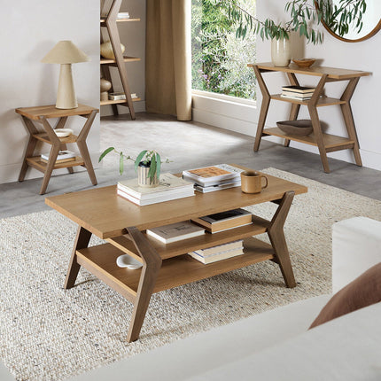 Bentley Designs Kristen Light Oak Coffee Table – view 5