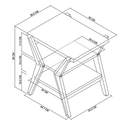 Bentley Designs Kristen Light Oak Lamp Table – view 2