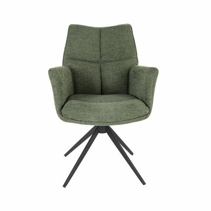 Indus Valley Capri Ceramic Extending Dining Table + 6 Green Chairs, Seats 6-8 – view 5