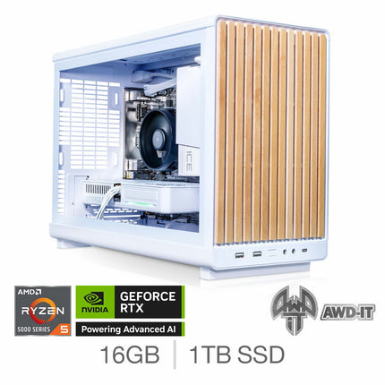 AWD-IT Compact 3, AMD Ryzen 5, 16GB RAM, 1TB SSD , NVIDIA GeForce RTX 5060, Gaming Desktop PC, 04C-F8B-6E6