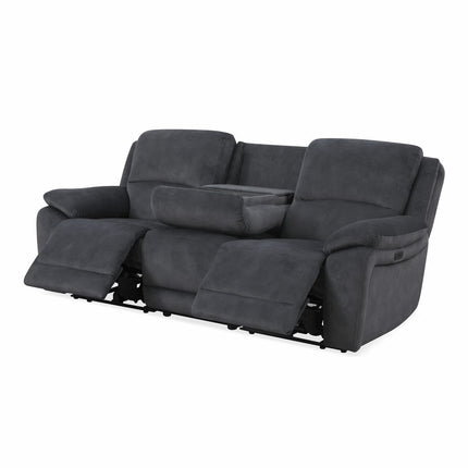 Belagio Blue Fabric Power Recliner 3 Seater Sofa – view 7