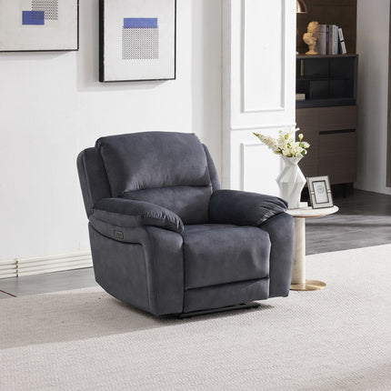 Belagio Blue Fabric Power Recliner Armchair – view 4