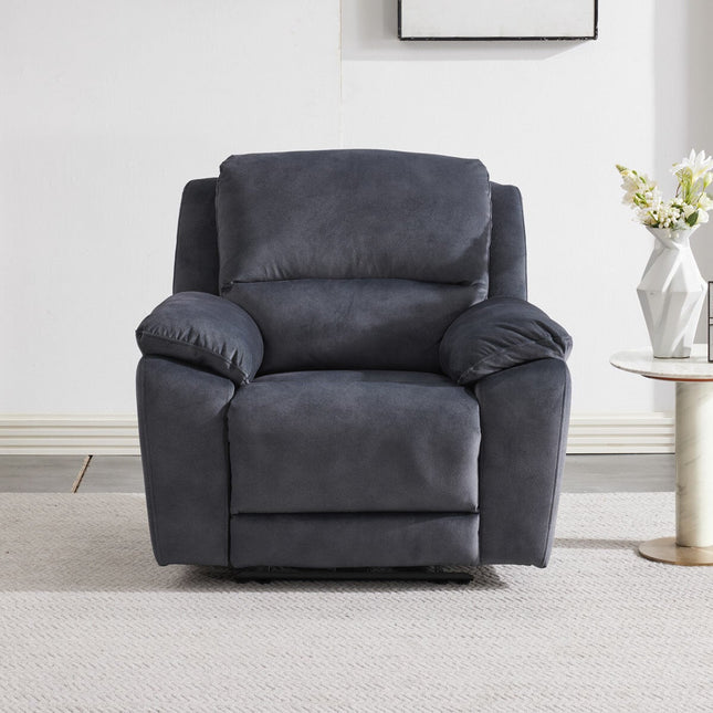 Belagio Blue Fabric Power Recliner Armchair