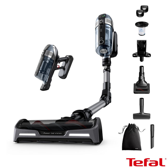 Tefal TY99A2GO X-Force Flex Pet & Car Cordless Stick Vacuum, Black & Grey
