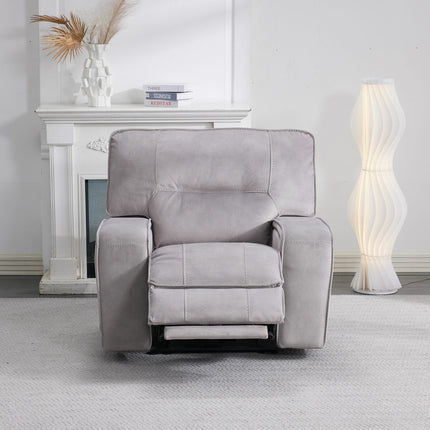 Excalibur Grey Fabric Power Recliner Armchair – view 5