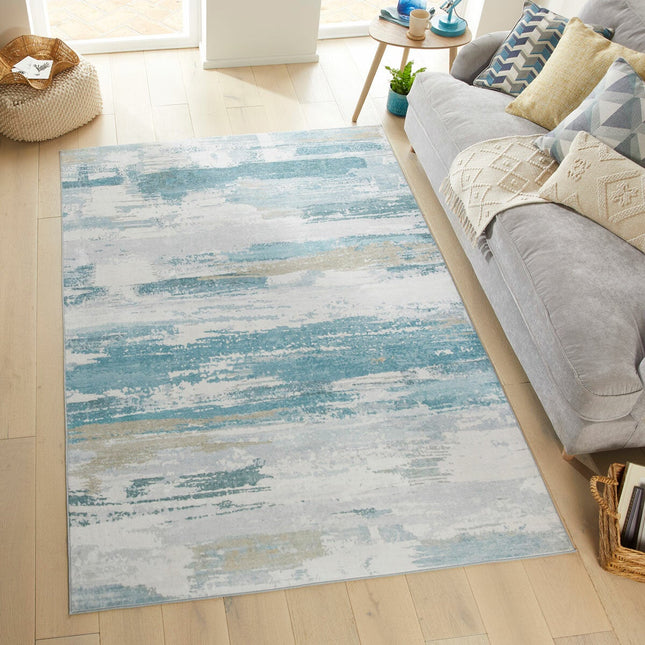 Concept Looms Liberty Sky Washable Rug, in 3 Sizes