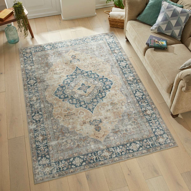 Concept Looms Liberty Gold Washable Rug, in 3 Sizes