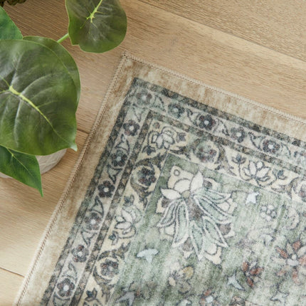 Concept Looms Liberty Cream Green Washable Rug, in 3 Sizes – view 7