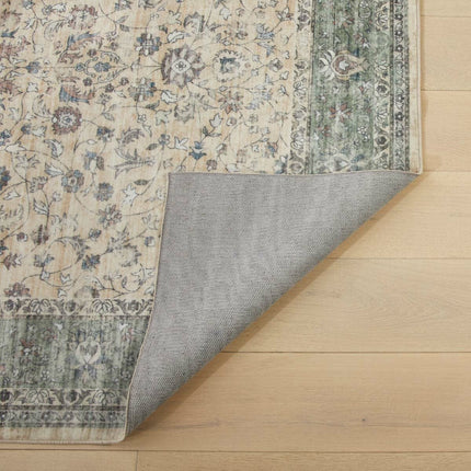 Concept Looms Liberty Cream Green Washable Rug, in 3 Sizes – view 3