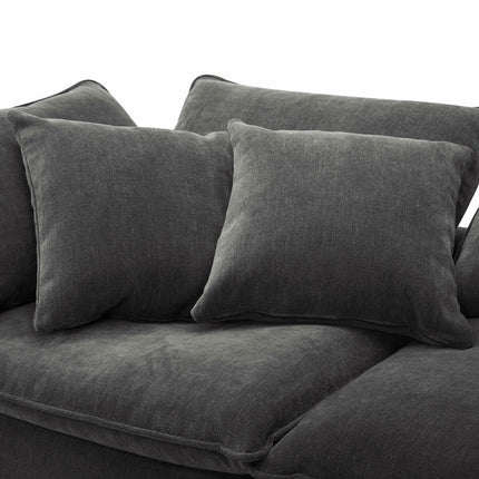 Aiden & Ivy Sereen Dark Grey Fabric 6 Piece Modular Sofa – view 6