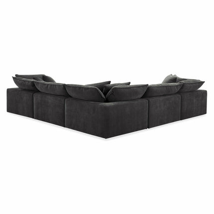 Aiden & Ivy Sereen Dark Grey Fabric 6 Piece Modular Sofa – view 8
