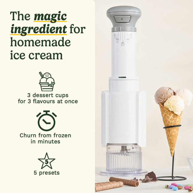 Cuisinart Freezer Wand & Ice Cream Maker With 6 Dessert Tubs – view 2