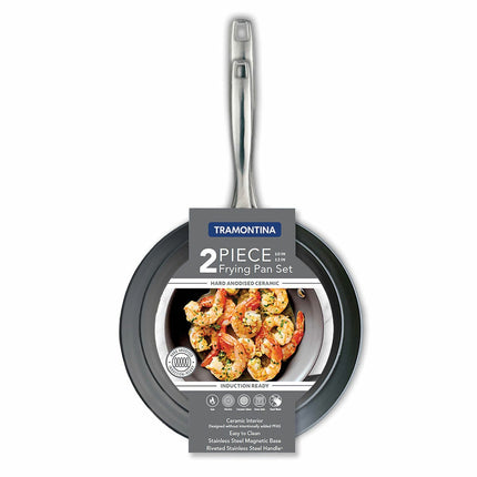 Tramontina Ceramic Hard Anodised Fry Pan Set, 2 Piece – view 7