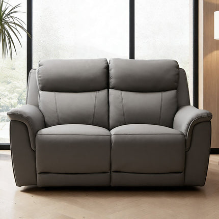 Oscar Grey Leather Power Reclining 2 Seater Sofa with Power Headrest – view 4