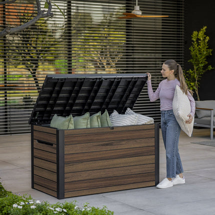 Keter Rosewood 870 Litre (230 Gallon) Deck Box with Divider – view 3