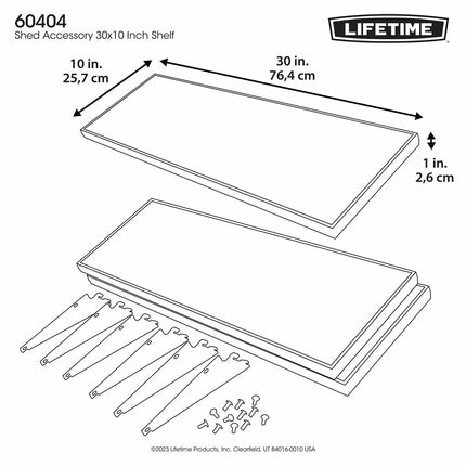 Lifetime 3 Piece Shelf Accessory Kit - Model 60404 – view 2