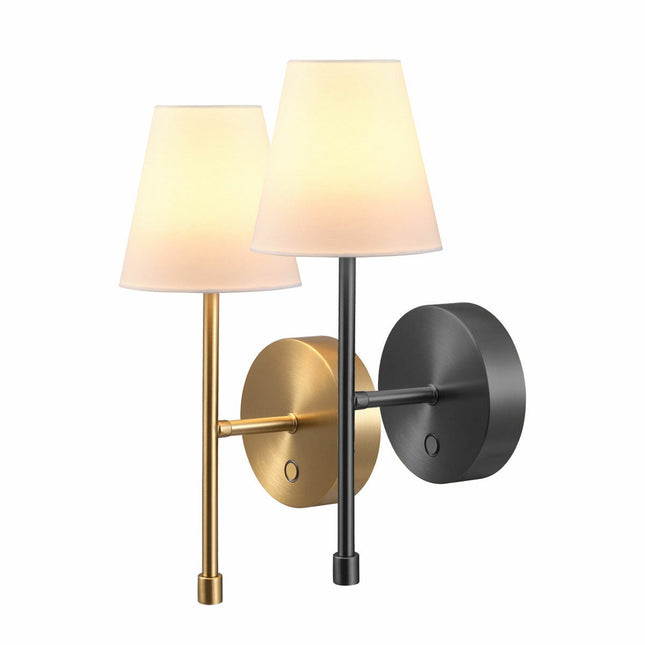 Globe Electric Wireless Rechargeable LED Integrated Wall Sconce, 2 Pack in 2 Colours