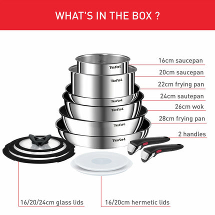 Tefal Ingenio Emotion Cookware Set, 13 Piece – view 3