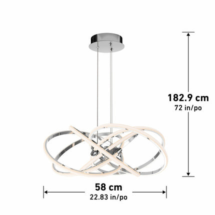 Artika Maelstrom Pendant LED Light in Chrome – view 3