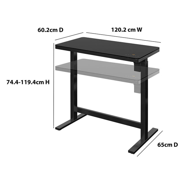 Tresanti Geller Power Adjustable Height Tech Desk, Black – view 2