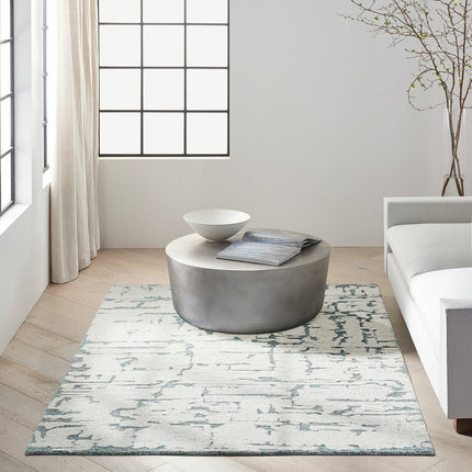 Calvin Klein Sculptural Teal Rug in 2 Sizes – view 3
