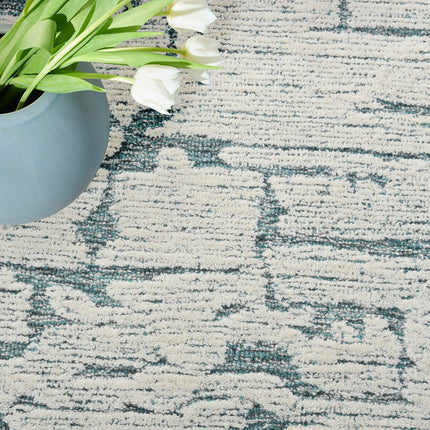 Calvin Klein Sculptural Teal Rug in 2 Sizes – view 2