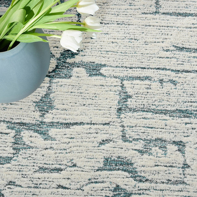 Calvin Klein Sculptural Teal Rug in 2 Sizes – view 2
