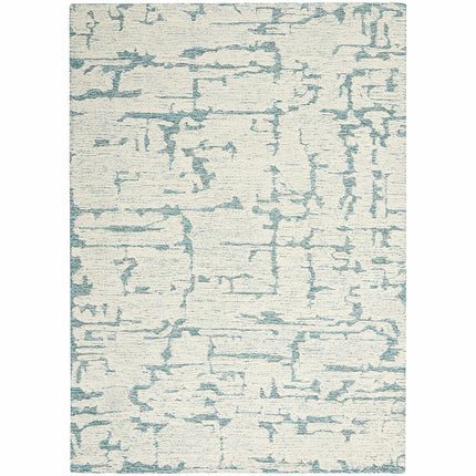 Calvin Klein Sculptural Teal Rug in 2 Sizes – view 6