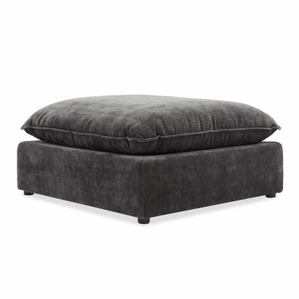 Aiden & Ivy Sereen Dark Grey Fabric Ottoman – view 4