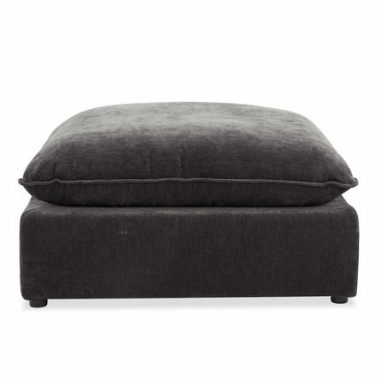 Aiden & Ivy Sereen Dark Grey Fabric Ottoman – view 5