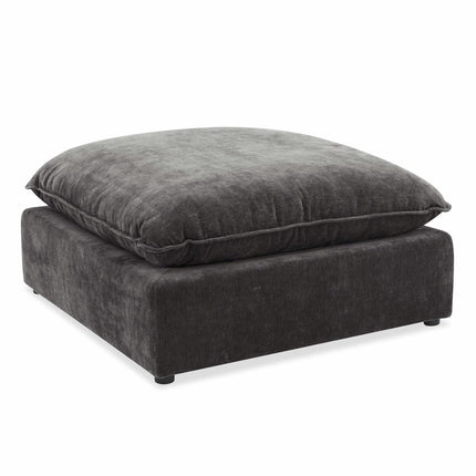 Aiden & Ivy Sereen Dark Grey Fabric Ottoman – view 3