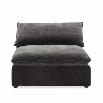 Aiden & Ivy Sereen Dark Grey Fabric Armless Chair – view 3
