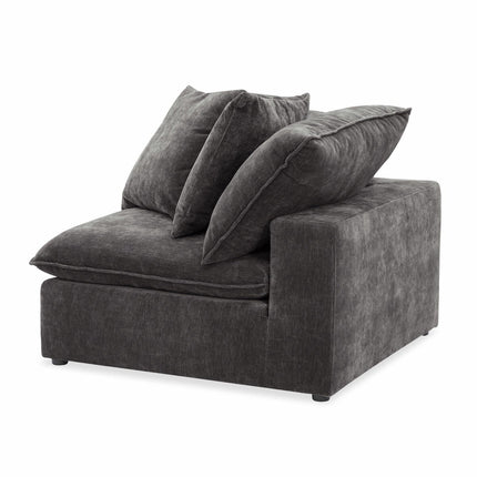 Aiden & Ivy Sereen Dark Grey Fabric Corner Chair – view 4
