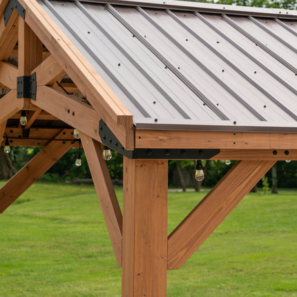 Backyard Discovery Norwood 16ft x 12ft (4.8 x 3.7m) Wooden Gazebo – view 3