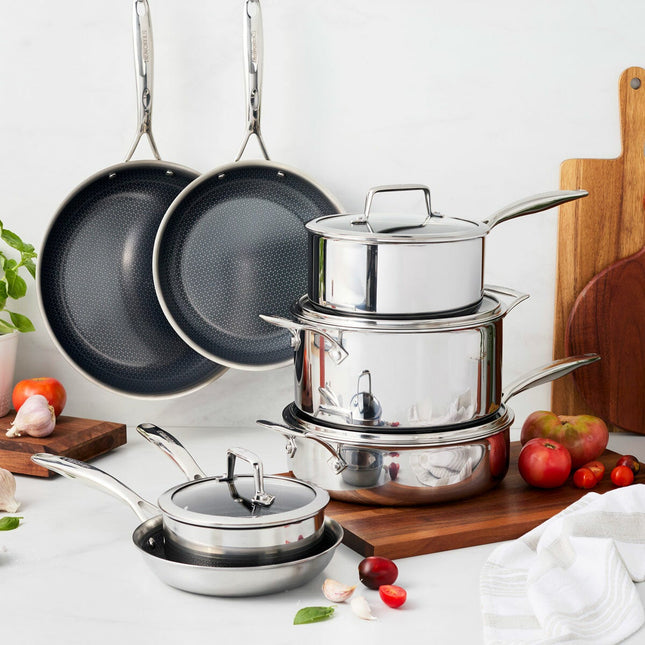 Henckels Paradigm Stainless Steel Cookware Set, 11 Piece