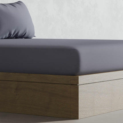 Panda 100% Bamboo Dark Grey Fitted Sheet in 5 Sizes