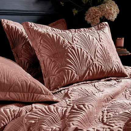 Paoletti Palmeria Velvet Blush Duvet Cover Set in 3 Sizes – view 3