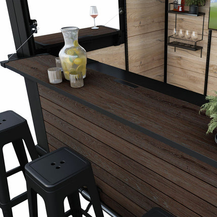 Keter Rosewood 9.1ft x 6.8ft (2.8 x 2.1m) Garden Bar Shed – view 3