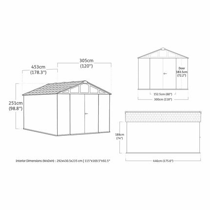 Keter Stronghold 10ft x 15ft (3 x 4.5m) Storage Shed – view 2