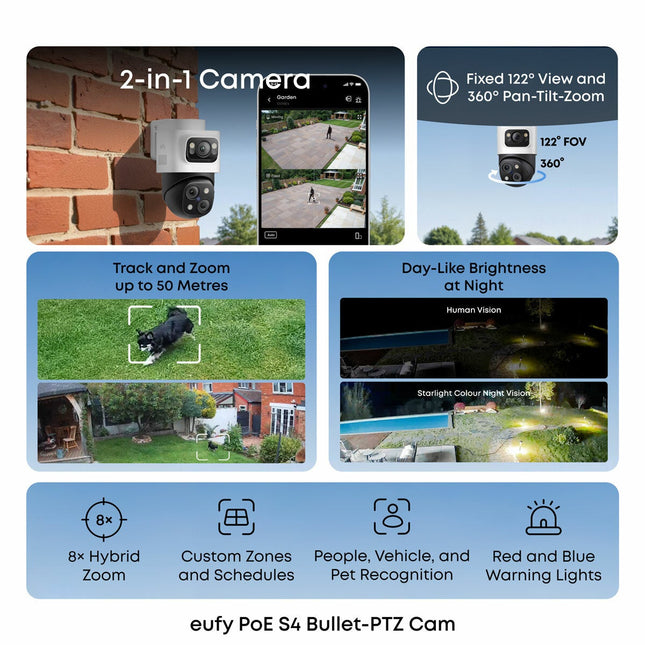 Eufy POE S4 4K Bullet-PTZ Security Camera Add-on 2 Pack – view 2