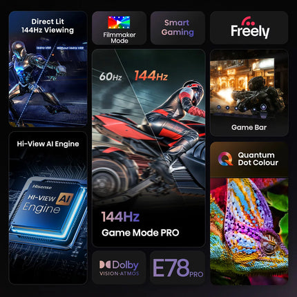 Hisense 100E78QTUK PRO 100 Inch QLED Smart TV