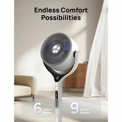Dreo DR-HPF025S Smart TurboPoly Pedestal Fan in White